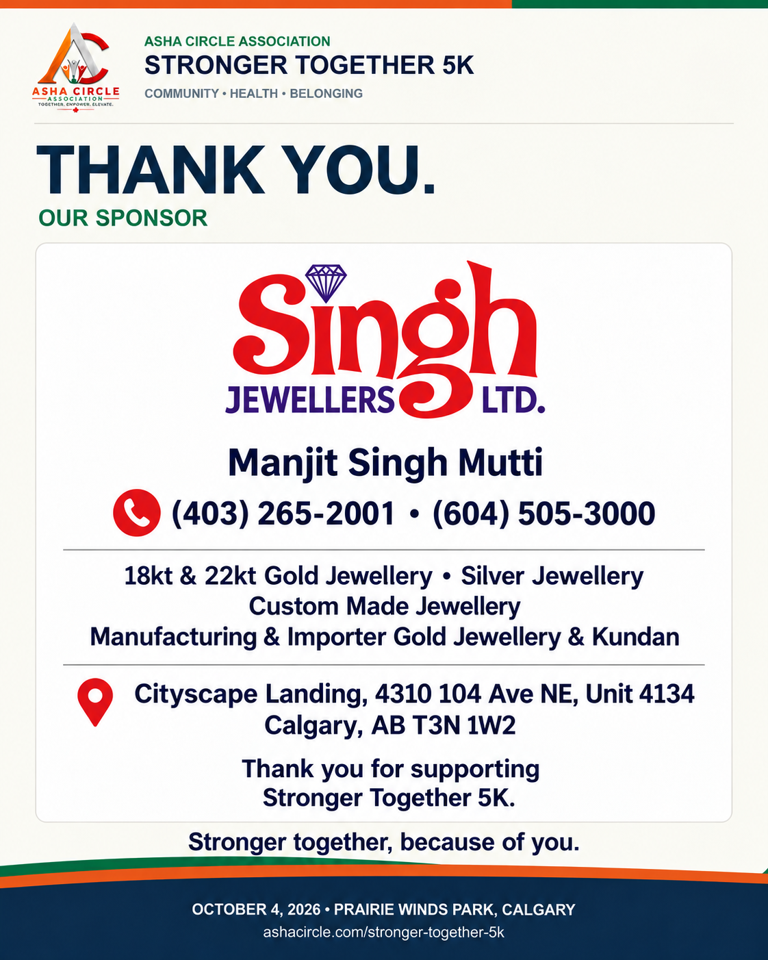 Singh Jewellers Ltd. — Manjit Singh Mutti